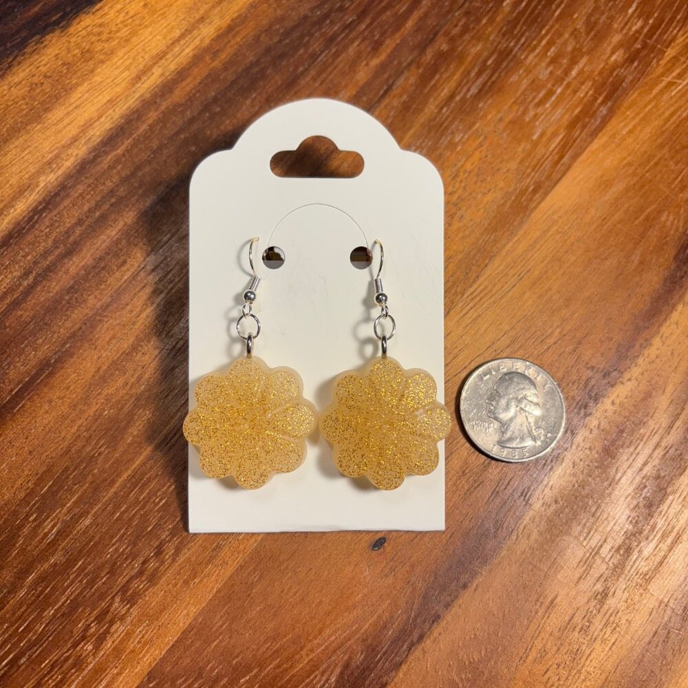 Gold Flower Earrings